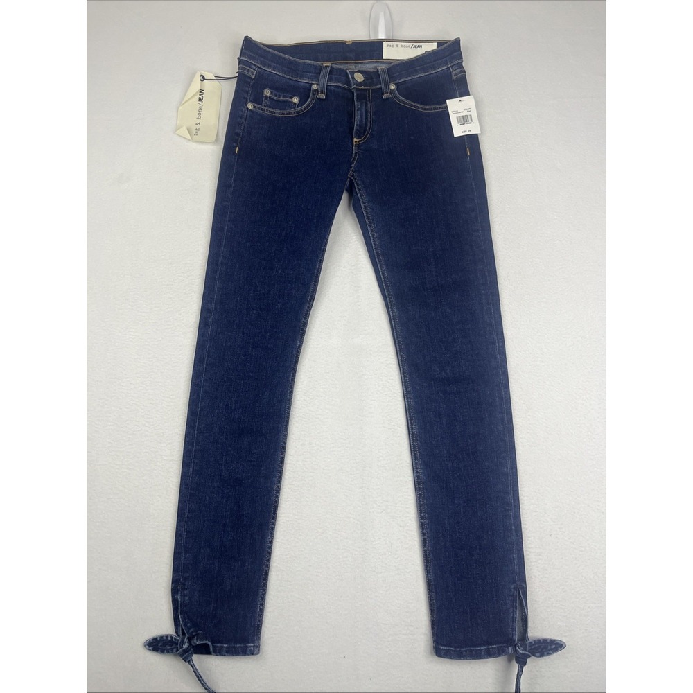 NWT rag & bone Jeans Stevie Capri Womens Pants Dark Blue SZ 25